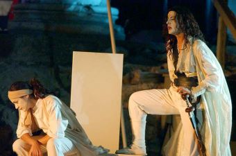 Handel Arianna in Creta | Opera Festival of Ancient Corinth | Teseo: Mary-Ellen Nesi, Alceste: Theodora Baka | Stage director: Niketi Kontouri, Conductor: George Petrou